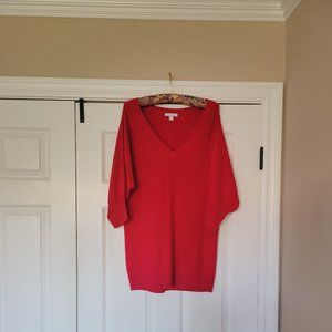 New York & Co. V-Neck Red Sweater
